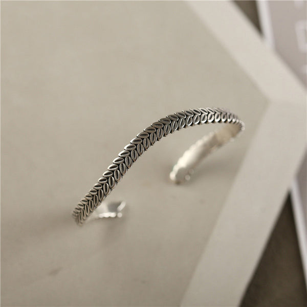 Handmade Sterling Silver Bangle Bracelets Unique Jewelry Accessories Gifts For Women