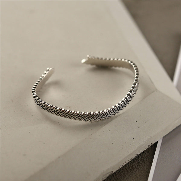 Sterling Silver Bangle Bracelets Unique Jewelry Accessories Gifts Women beautiful