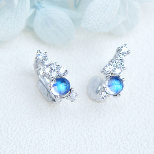 Sterling Silver Blue Moonstone Earring June Birthstone Earrings For Women Best