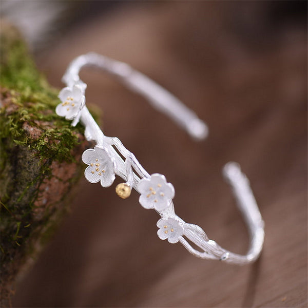 Sterling Silver Flower Bracelets Unique jewelry