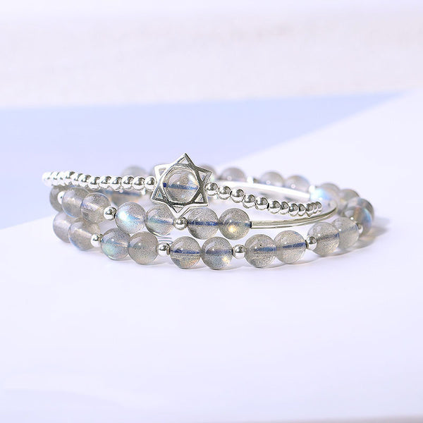 Sterling Silver Grey Moonstone Bead Rosantica Bracelets Handmade Jewelry Accessories Gift Women
