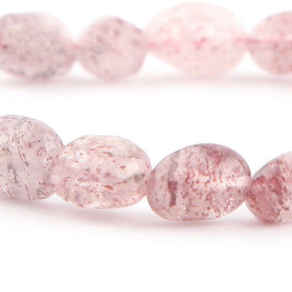 Strawberry Quartz Beaded Bracelets Handmade Crystal Jewelry Accessories Gift Women elegant