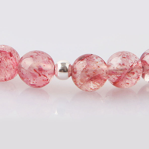Strawberry Quartz Beaded Bracelets Handmade Jewelry Accessories Gift Women gift