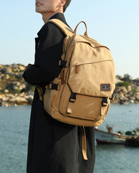 Medium Ladies Canvas Travel Backpack Bag Women Rucksack For Women