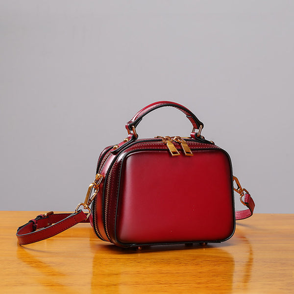 Stylish Cube Bag Womens Leather Crossbody Bags Shoulder Bag for Women Minimalist