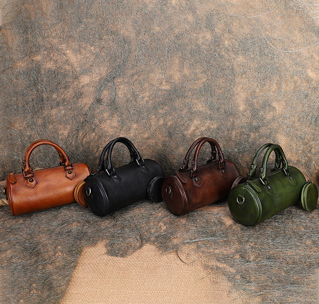 Handmade Leather Duffle Bag. Vintage. For Travel, Weekend –  99percenthandmade