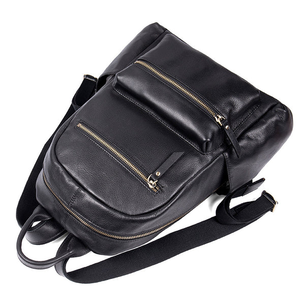 Stylish Ladies Black Genuine Leather Backpack Purse Rucksack For Women Best