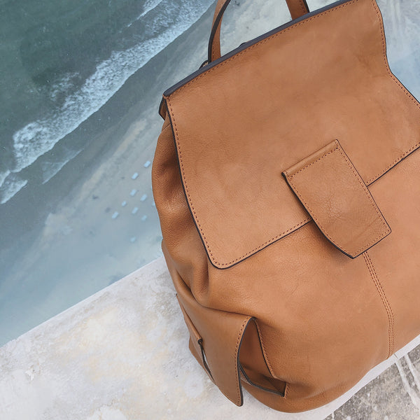 Stylish Ladies Genuine Leather Backpack Purse Rucksack Bag For Women Beautiful