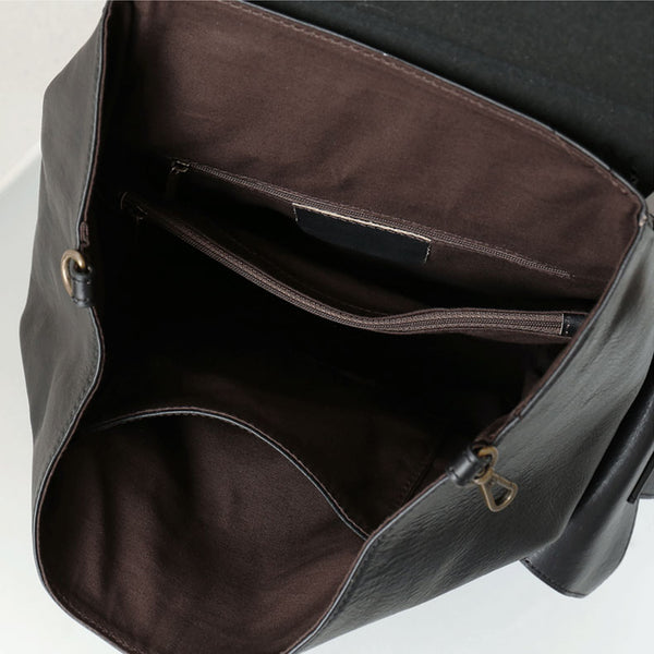 Stylish Ladies Genuine Leather Backpack Purse Rucksack Bag For Women Inside