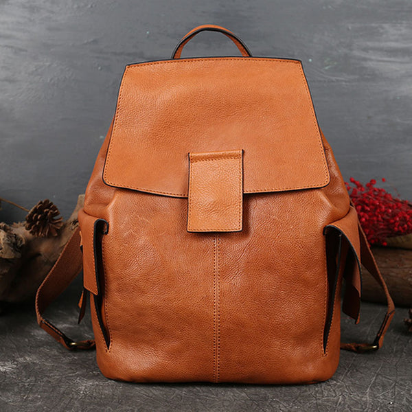 Stylish Ladies Genuine Leather Backpack Purse Rucksack Bag For Women Outside