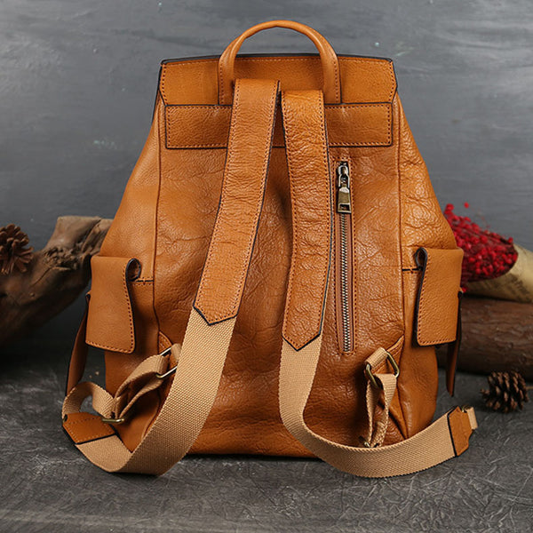 Stylish Ladies Genuine Leather Backpack Purse Rucksack Bag For Women Stylish
