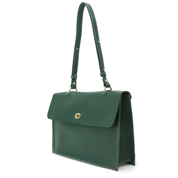 Stylish Ladies Leather Handbags Green Leather Shoulder Bag for Women Genuine Leather