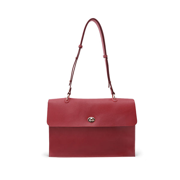Stylish Ladies Leather Handbags shoulder bag red