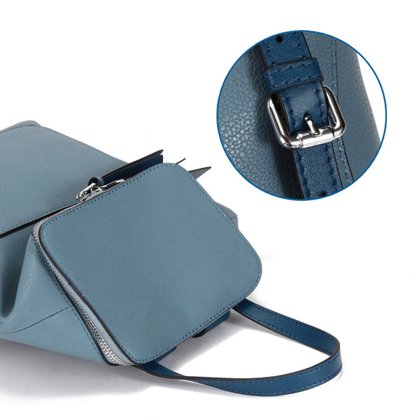 Stylish Ladies Leather Rucksack Bag Backpack Purse For Women Genuine Leather