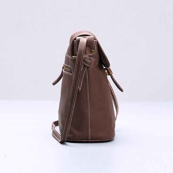 Stylish Leather Womens Bucket Bag Crossbody Bags Purse Shoulder Bag Details