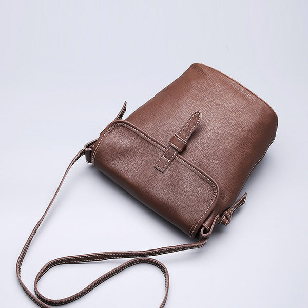 Stylish Leather Womens Bucket Bag Crossbody Bags Purse Shoulder Bag cute