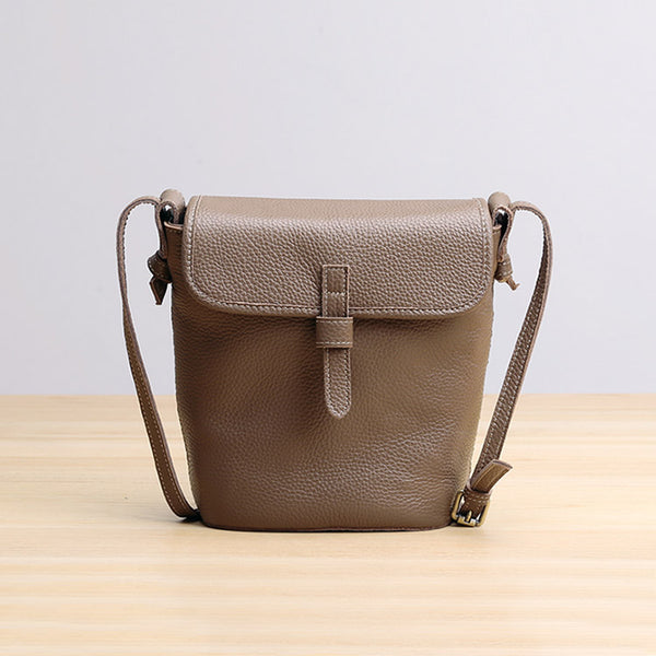 Stylish Leather Womens Bucket Bag Crossbody Bags Purse Shoulder Bag gift idea