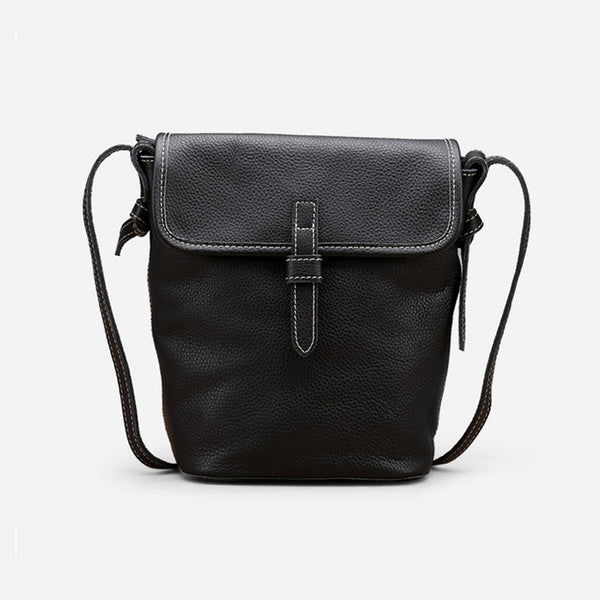 Stylish Leather Womens Bucket Bag Crossbody Bags Purse Shoulder Bag
