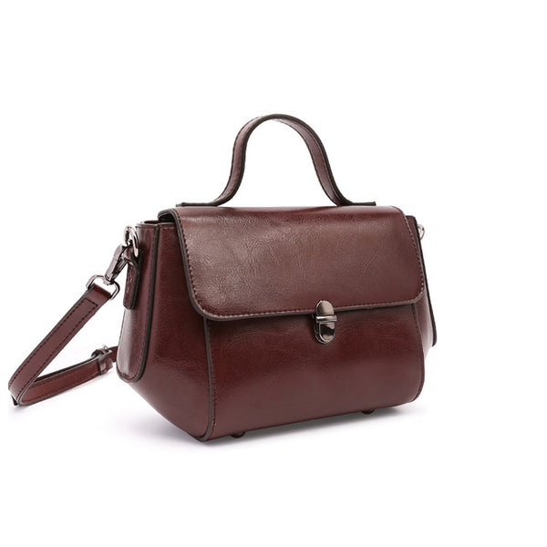 Stylish Women Brown Leather Crossbody Bags Leather Handbags for Women Minimalism