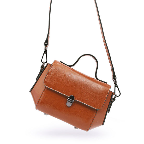 Stylish Women Brown Leather Crossbody Bags Leather Handbags for Women