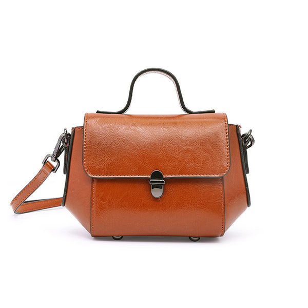 Stylish Women Brown Leather Crossbody Bags Leather Handbags for Women cute