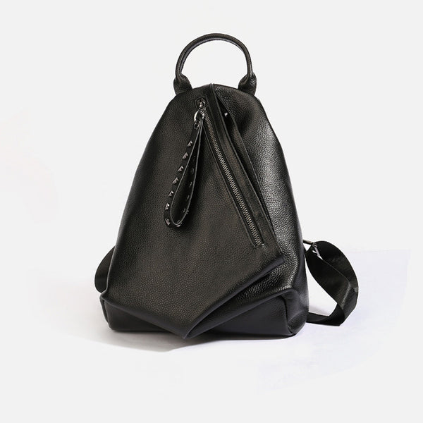 Stylish Womens Black Leather Backpack Bag Ladies Rucksack Best