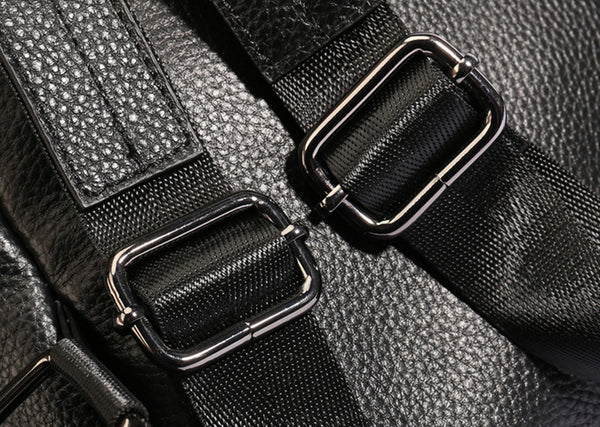Stylish Womens Black Leather Backpack Bag Ladies Rucksack Handmade