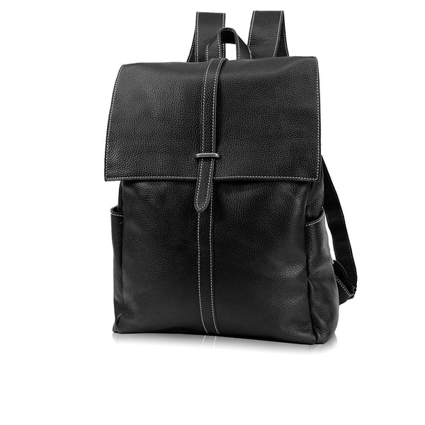 Stylish Womens Black Leather Backpack Bag
