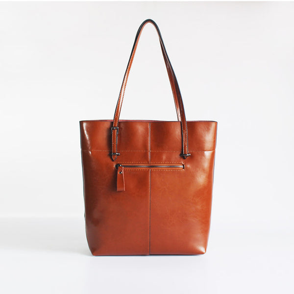 Stylish Womens Brown Leather Tote Bag Handbags Shoulder Bag for Women cute