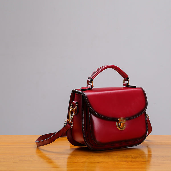 Stylish Womens Genuine Leather Satchel Bag Crossbody Bags for Women gift