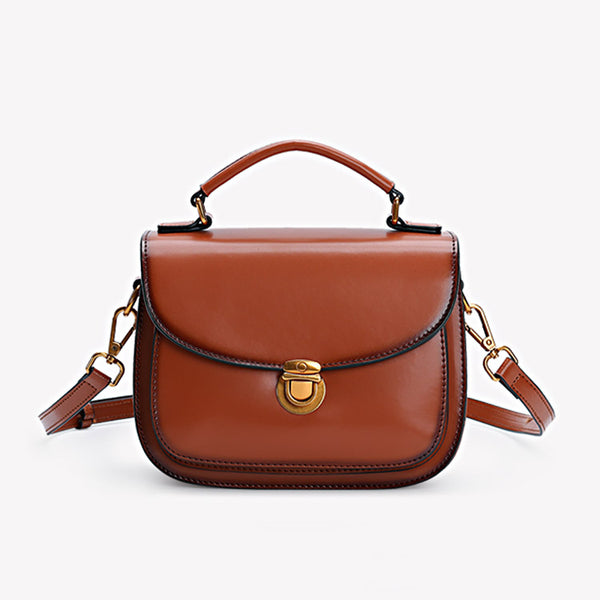 Stylish Womens Genuine Leather Satchel Bag Crossbody Bags for Women