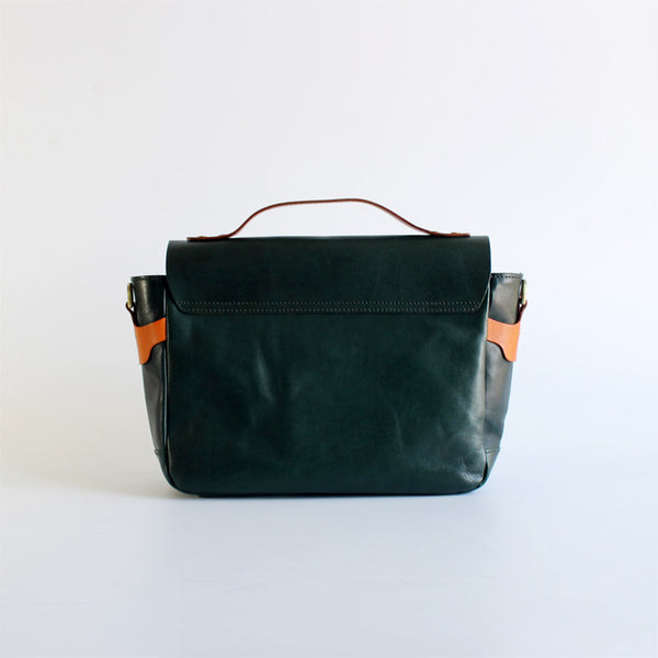 Stylish Womens Green Leather Satchel Bag Crossbody Bags Handbags Accessories