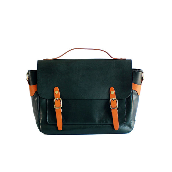 Stylish Womens Green Leather Satchel Bag Crossbody Bags Handbags Genuine Leather