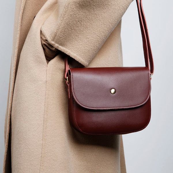 Stylish Womens Leather Saddle Bag Crossbody Bags Purse for Women