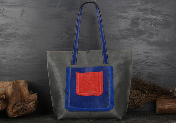 Stylish Womens Leather Tote Bag Handbags Totes Purses for Women cowhide