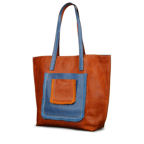Vintage Womens Leather Shoulder Tote Bag Purse Handbags for Women