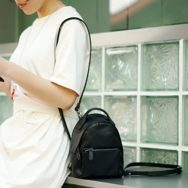 black leather backpack accessorize Stylish Womens Mini Rucksack Black Leather Womens Backpack Bags