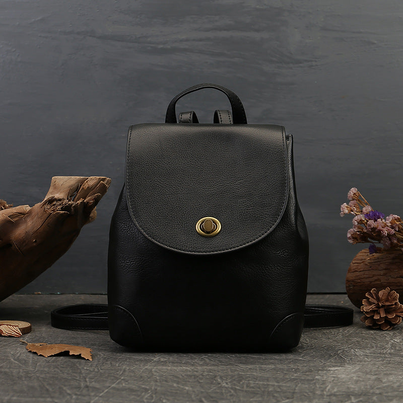 Leather Small Ladies Black Purse, RFID Protected, Zipped Coin Section -  7Bags-cheohanoi.vn