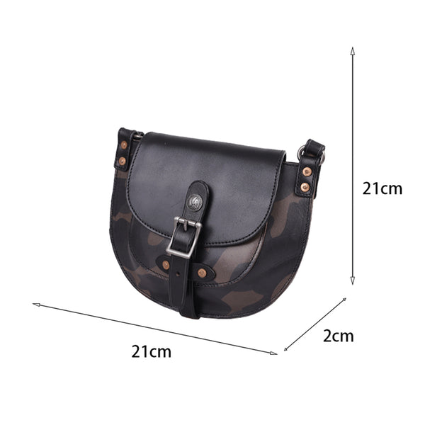 Trendy Ladies Small Leather Shoulder Bag Leather Saddle Bags For Women Beautiful