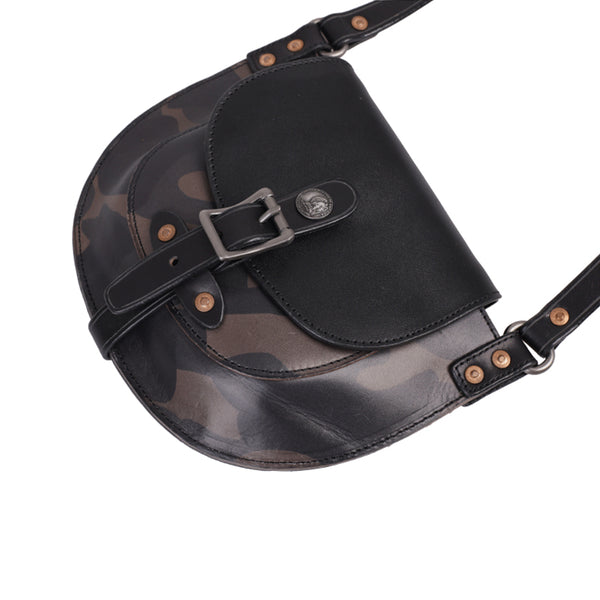 Trendy Ladies Small Leather Shoulder Bag Leather Saddle Bags For Women Chic