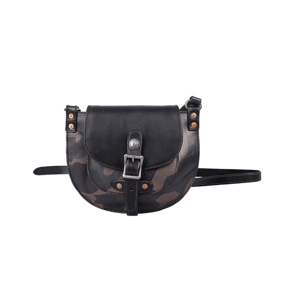 Trendy Ladies Small Leather Shoulder Bag Leather Saddle Bags For Women Details