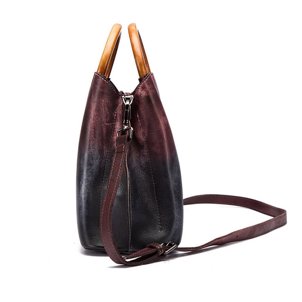 Unique Dyed Leather Womens Handbags Shoulder Bag Purses for Women