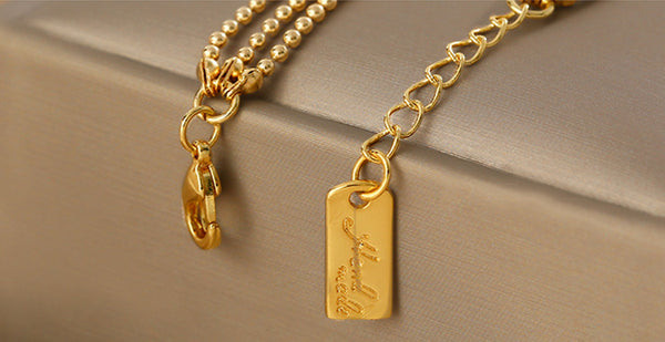 Unique Women's Baroque Pearl Pendant Bracelet 30K Gold Plated Bracelet Details