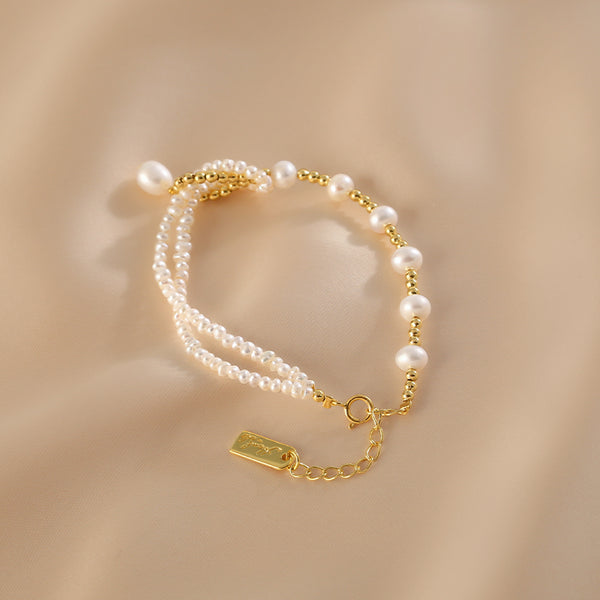 Unique Womens Freshwater Pearl Bracelet Gold Pladted Charm Bracelets For Women Affordable