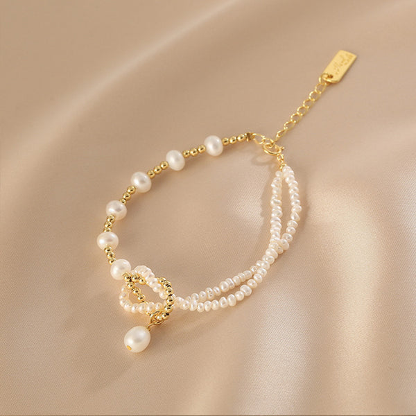 Unique Womens Freshwater Pearl Bracelet Gold Pladted Charm Bracelets For Women Fashion