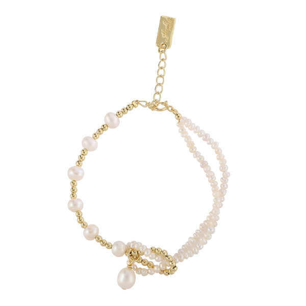 Unique Womens Freshwater Pearl Bracelet Gold Pladted Charm Bracelets For Women Gift-idea