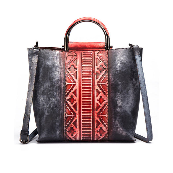 Vintage Dyed Leather Womens Handbags Shoulder Bag Purses for Women best