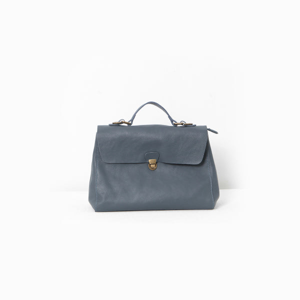 Vintage Genuine Leather Crossbody Messenger Bag Handbag Purses Women blue