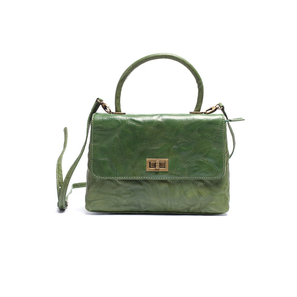 Vintage Genuine Leather Handbags Shoulder Crossbody Bags Satchel Purses Women