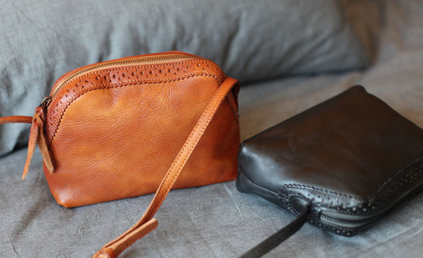 Vintage Genuine Leather Shoulder Crossbody Bags Purses Women gift
